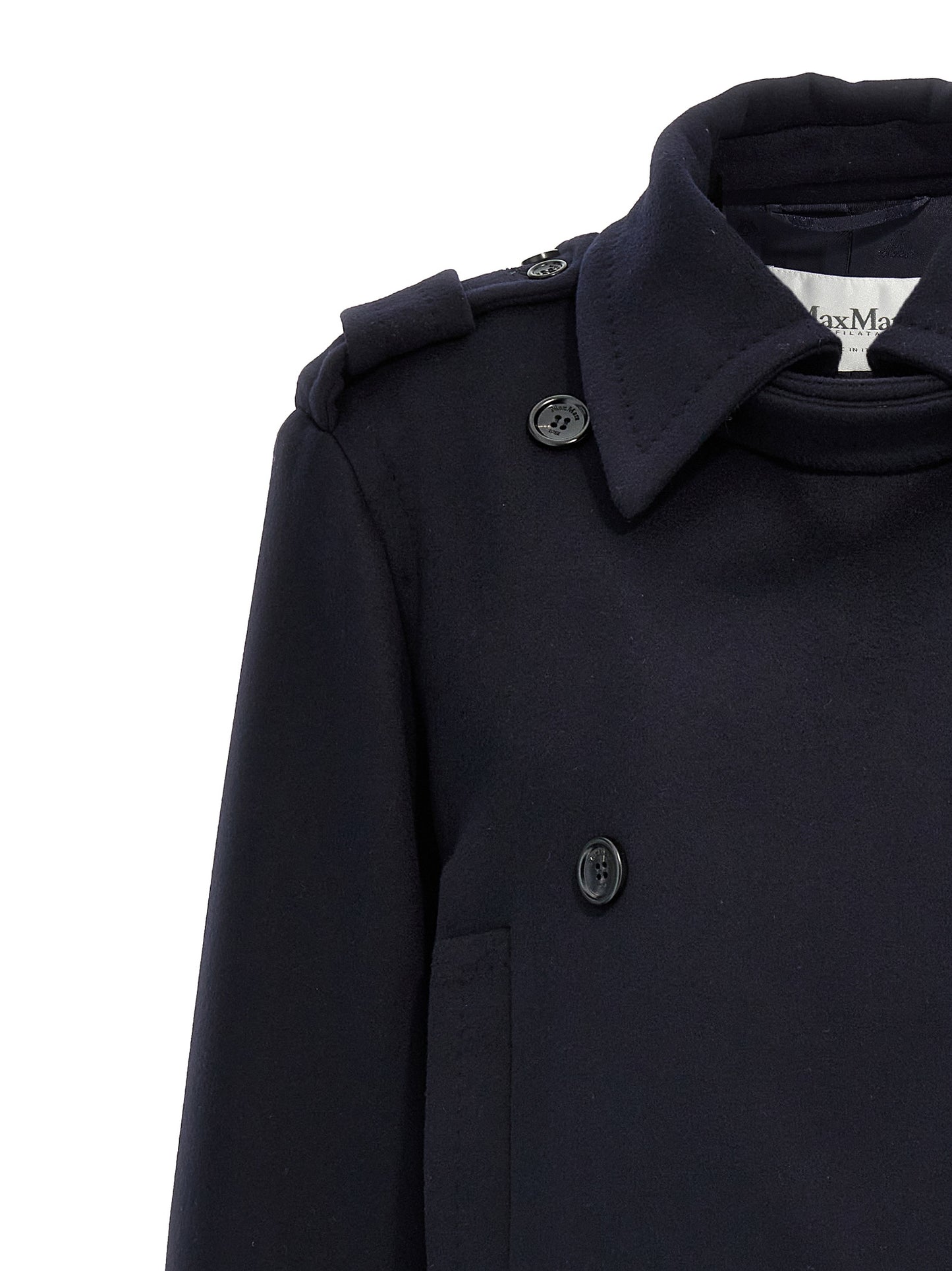 Blue Virgin Wool Coat