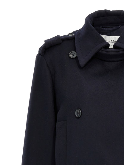Blue Virgin Wool Coat