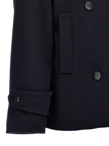 Blue Virgin Wool Coat