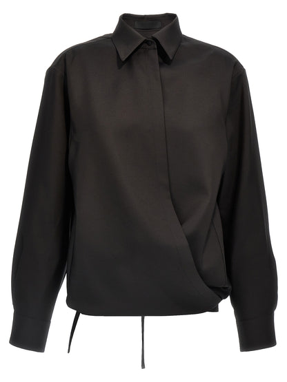 Black Wool Blouse