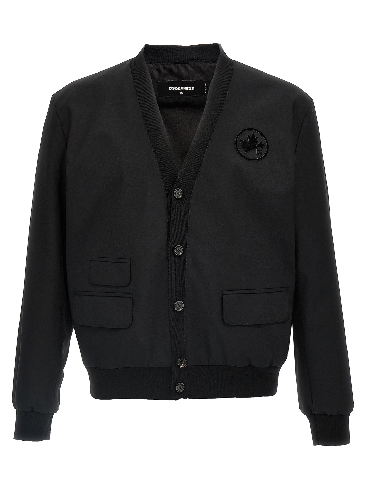 Black Wool Cardigan