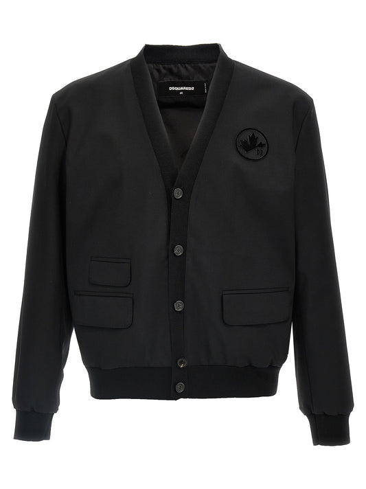 Black Wool Cardigan