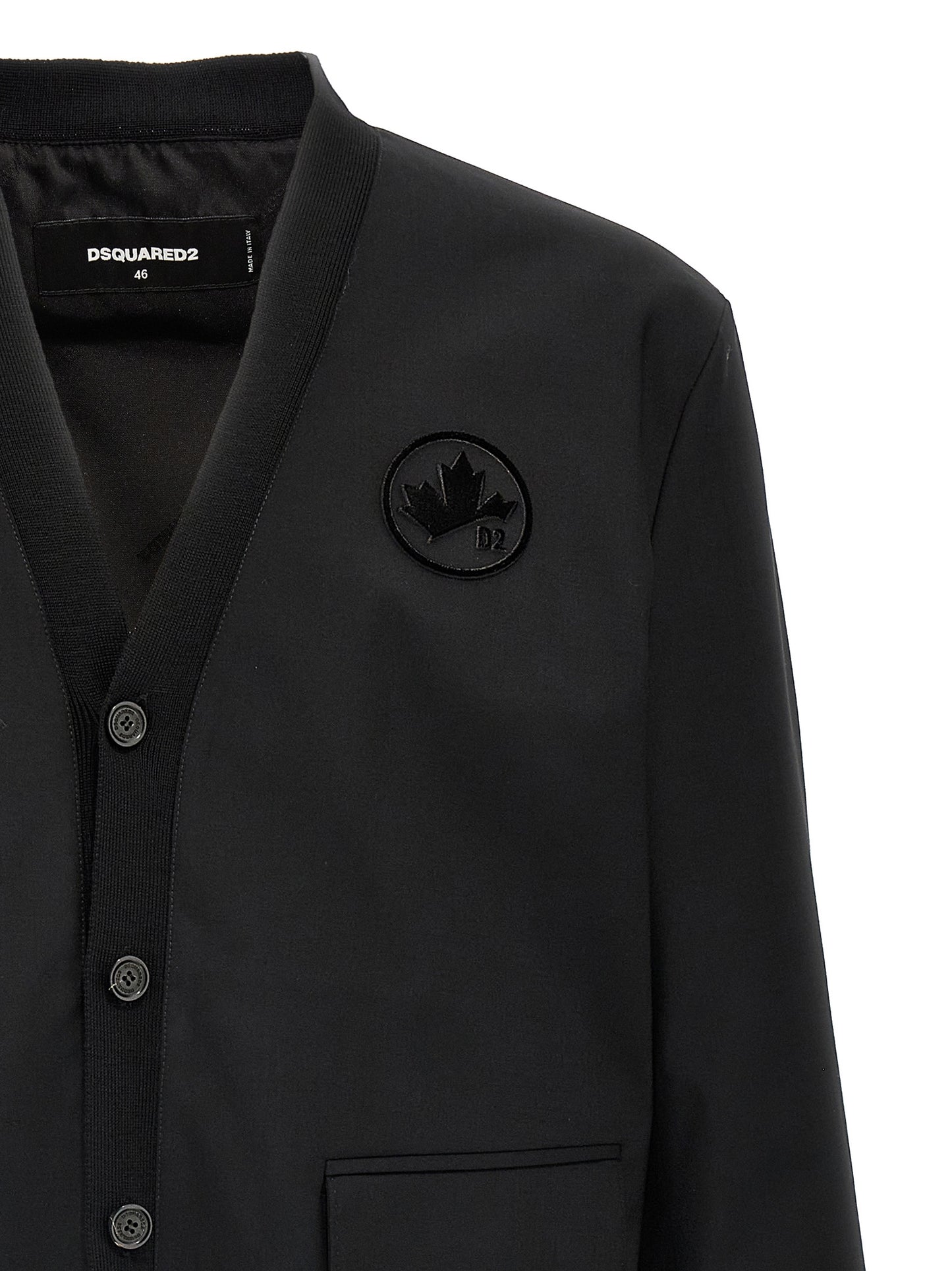 Black Wool Cardigan