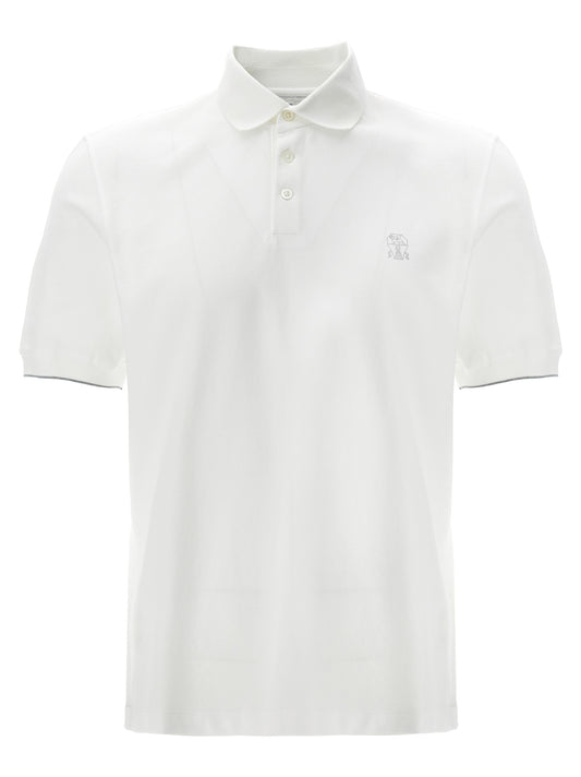 White Cotton Polo Shirt