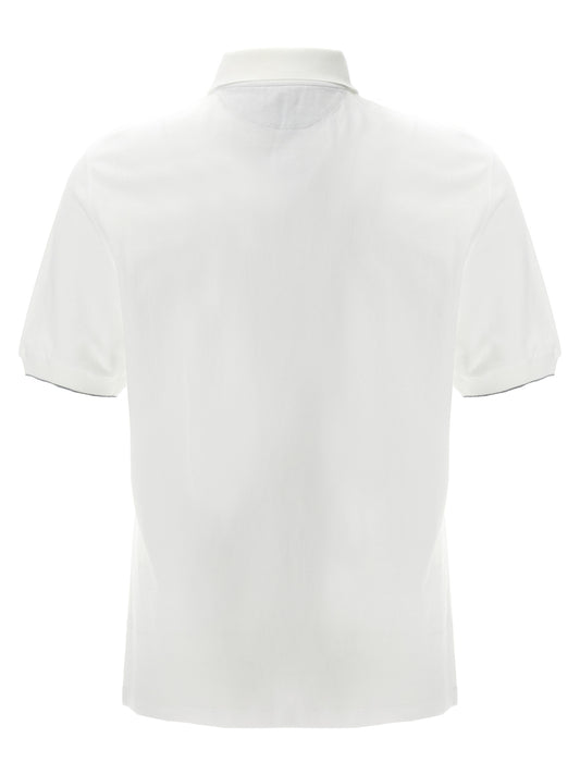 White Cotton Polo Shirt