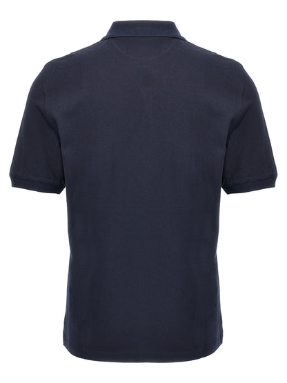 Blue Cotton Polo Shirt