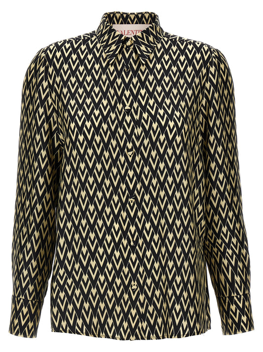 Bicolor Silk Blouse