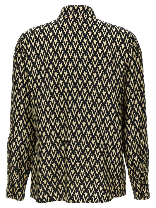 Bicolor Silk Blouse