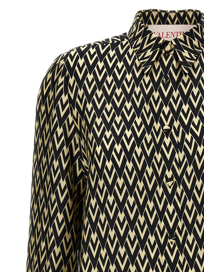 Bicolor Silk Blouse