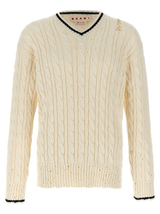 White Cotton Cardigan