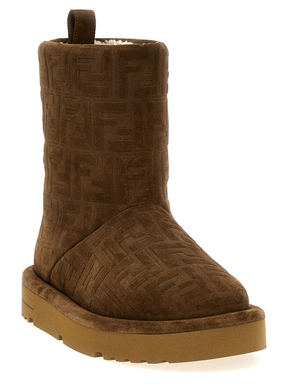 Brown Calf Leather Bos Taurus Ankle Boots