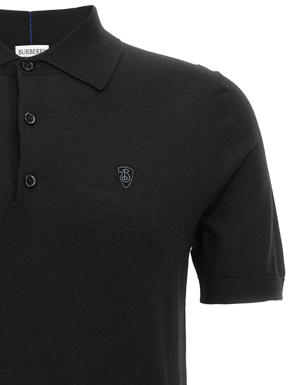 Black Wool Polo Shirt