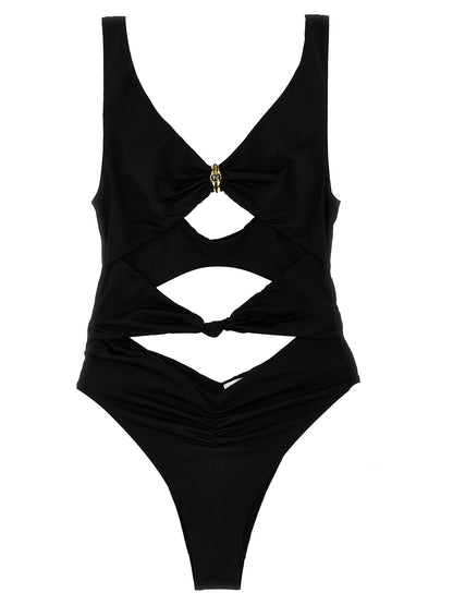 Black Polyamide One-Piece Swimsuit