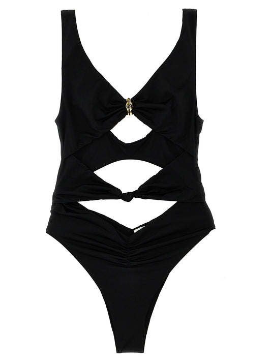 Black Polyamide One-Piece Swimsuit