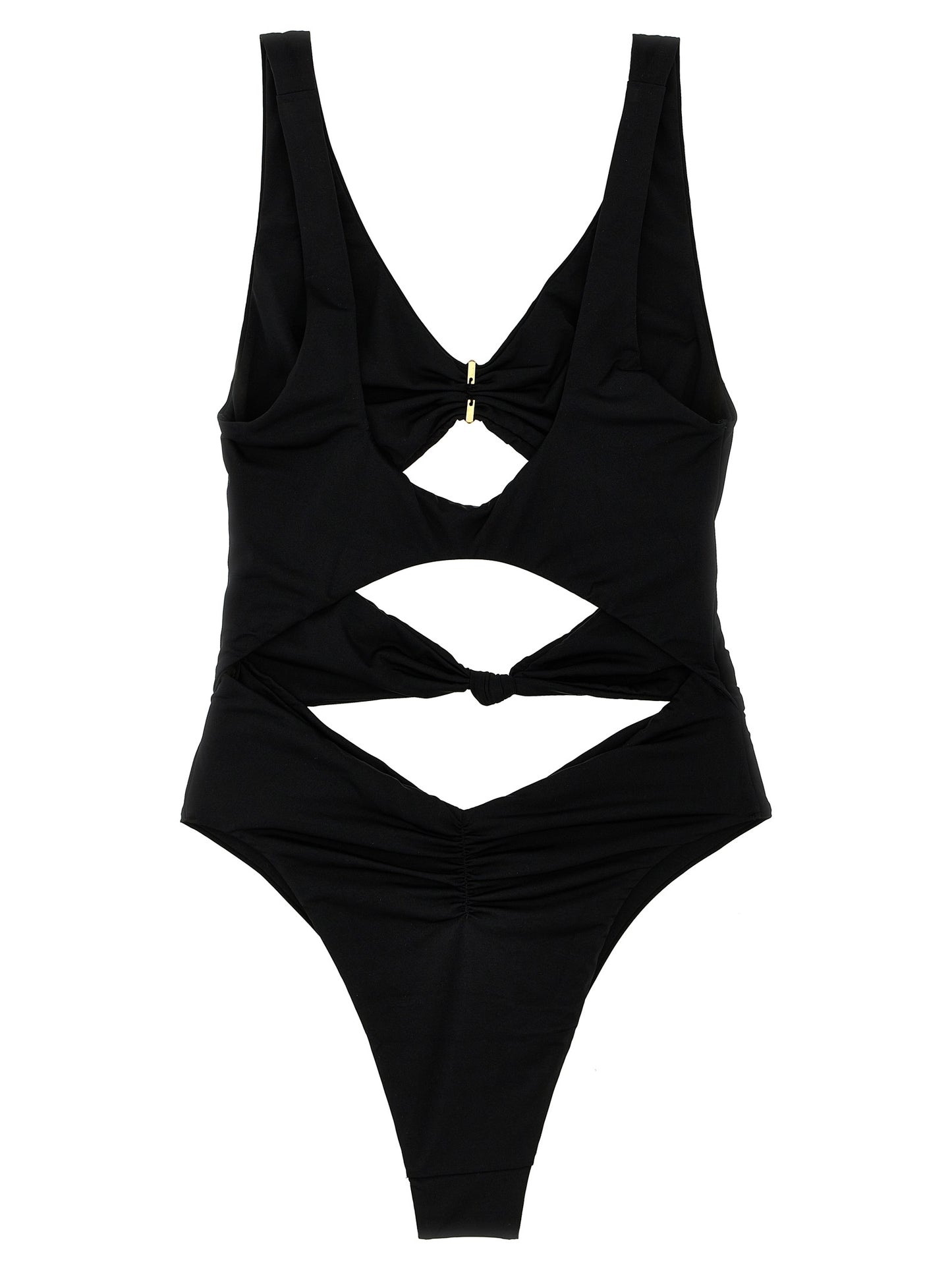 Black Polyamide One-Piece Swimsuit