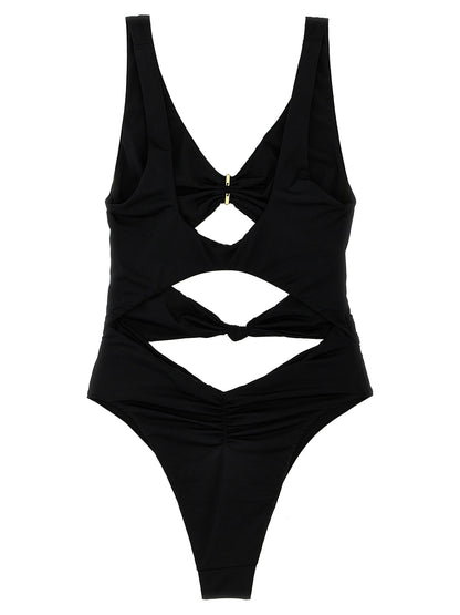 Black Polyamide One-Piece Swimsuit