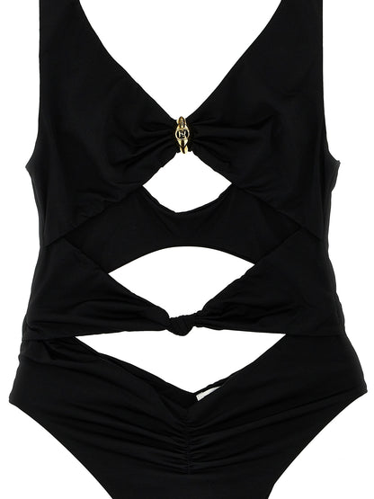 Black Polyamide One-Piece Swimsuit