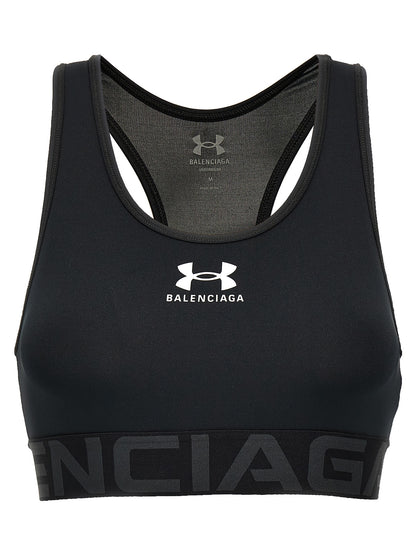 Black Polyester Sport Bra