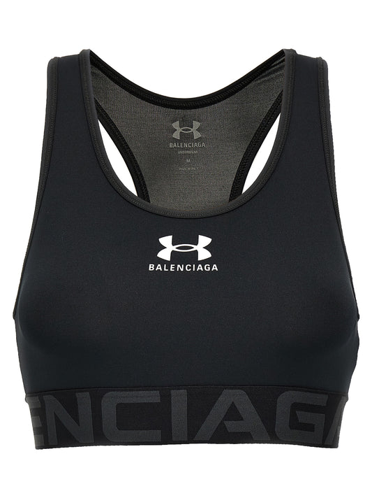 Black Polyester Sport Bra