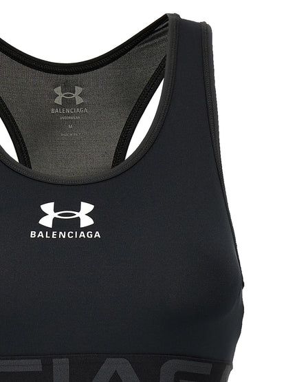Black Polyester Sport Bra