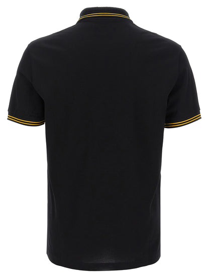 Black Cotton Polo Shirt