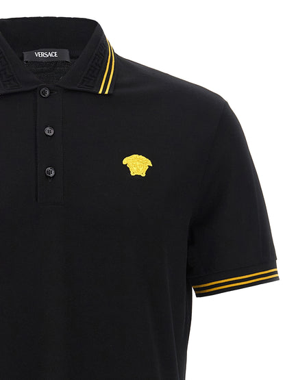 Black Cotton Polo Shirt
