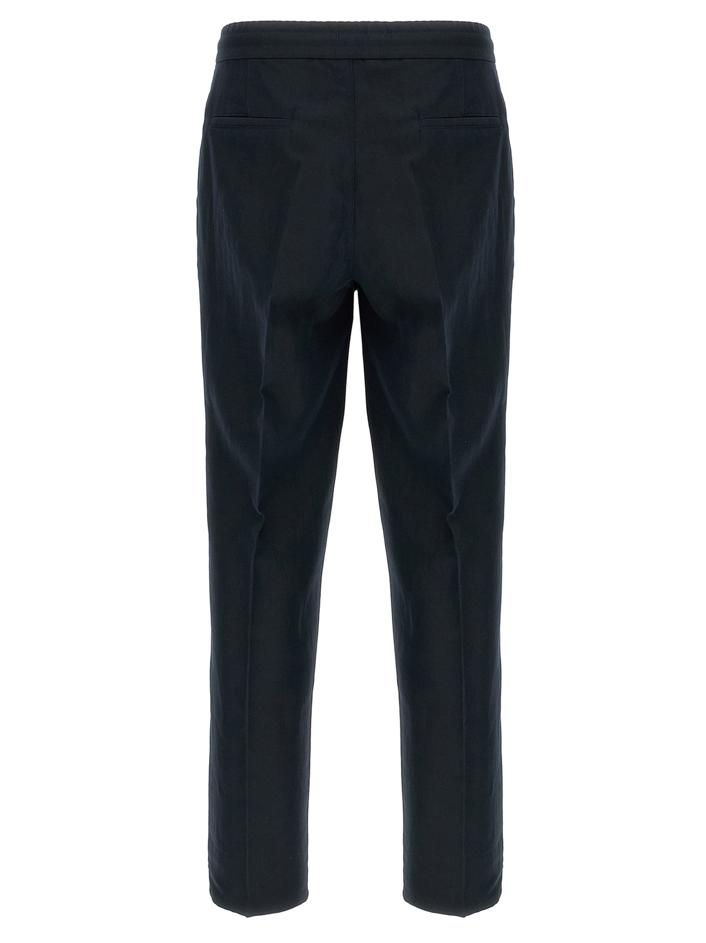 Blue Linen Casual Pants