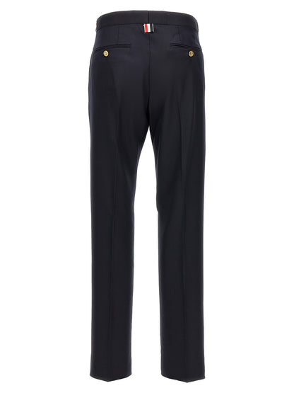 Blue Wool Casual Pants
