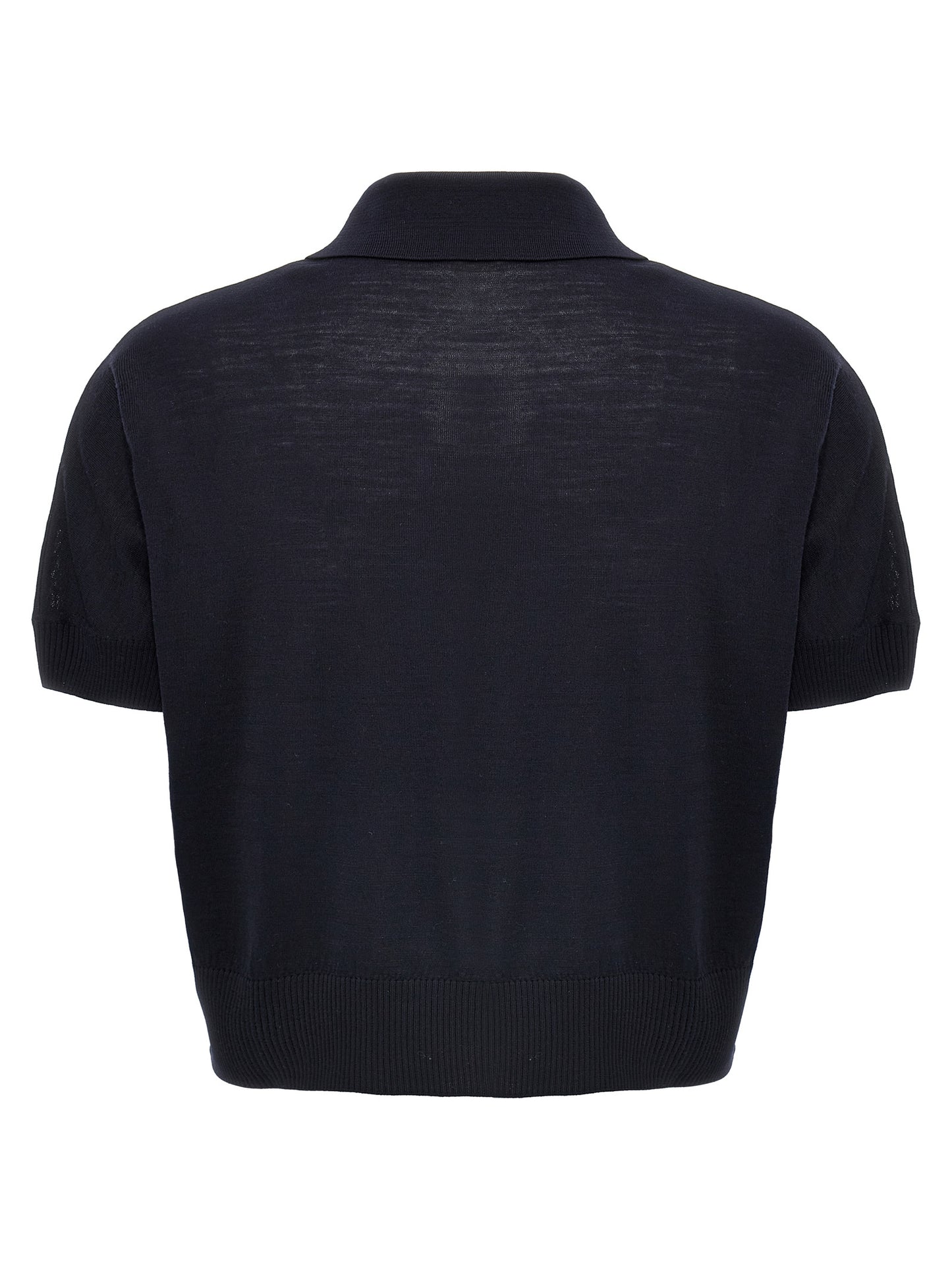 Blue Wool Shortsleeve Shirt