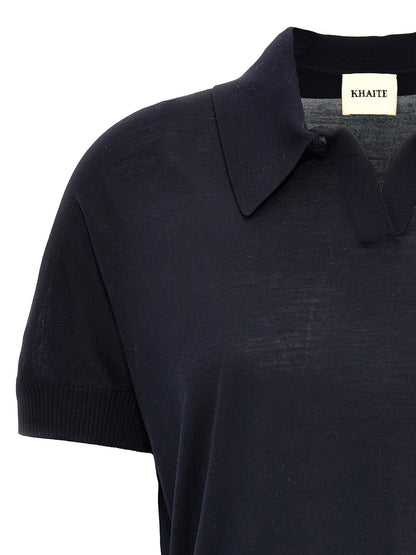 Blue Wool Shortsleeve Shirt