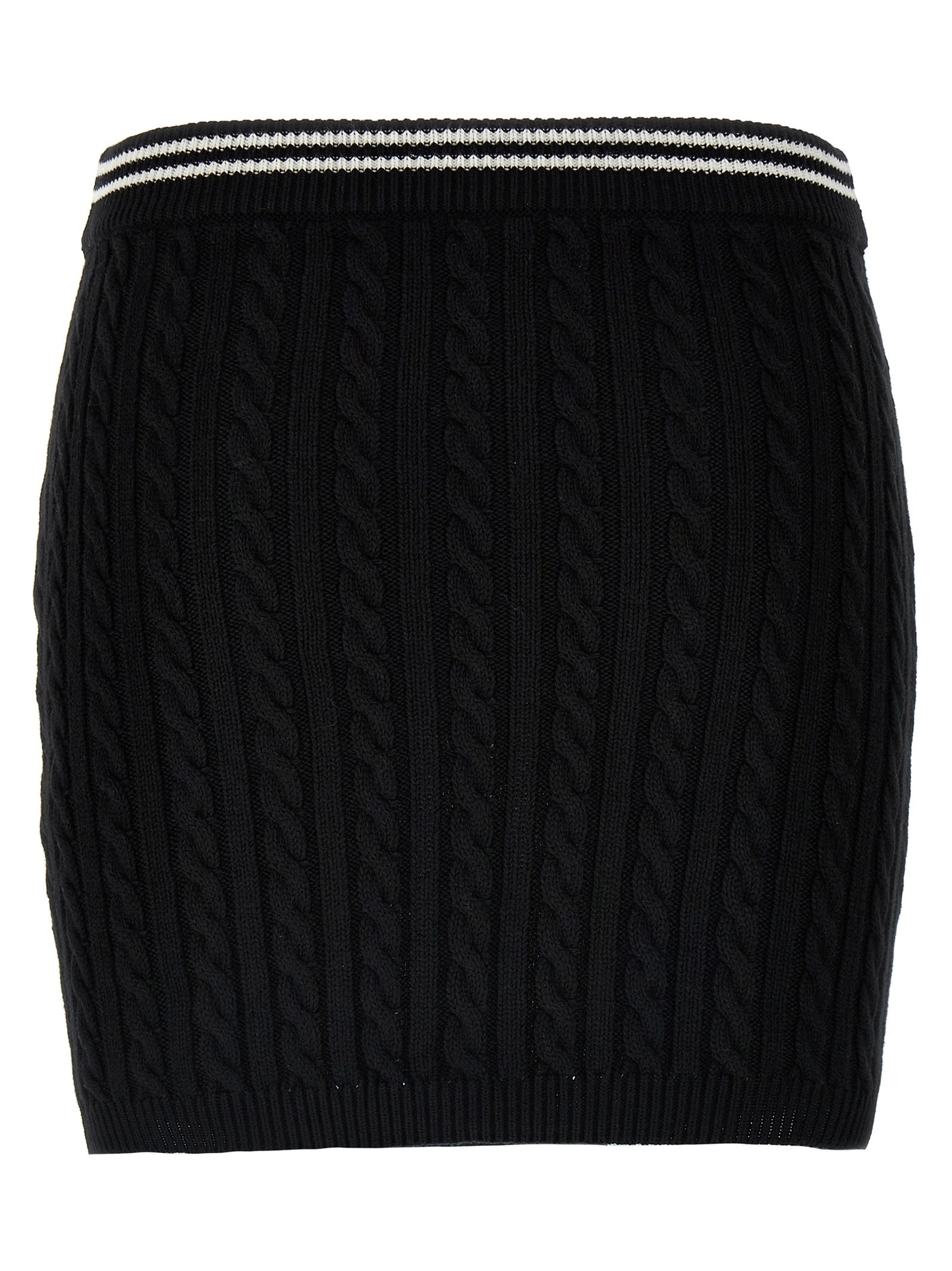 Bicolor Cotton Long Skirt