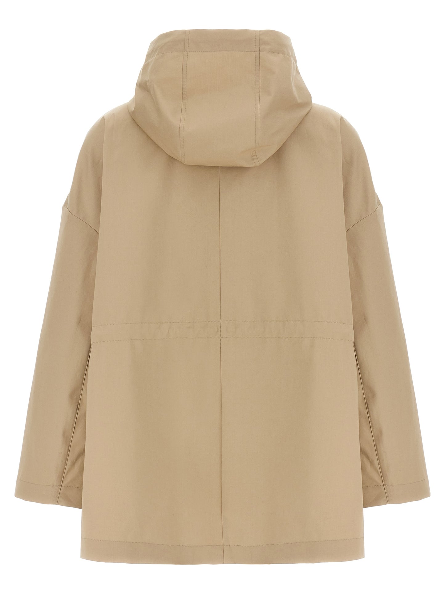 Beige Cotton Parka