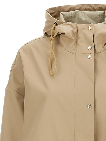 Beige Cotton Parka