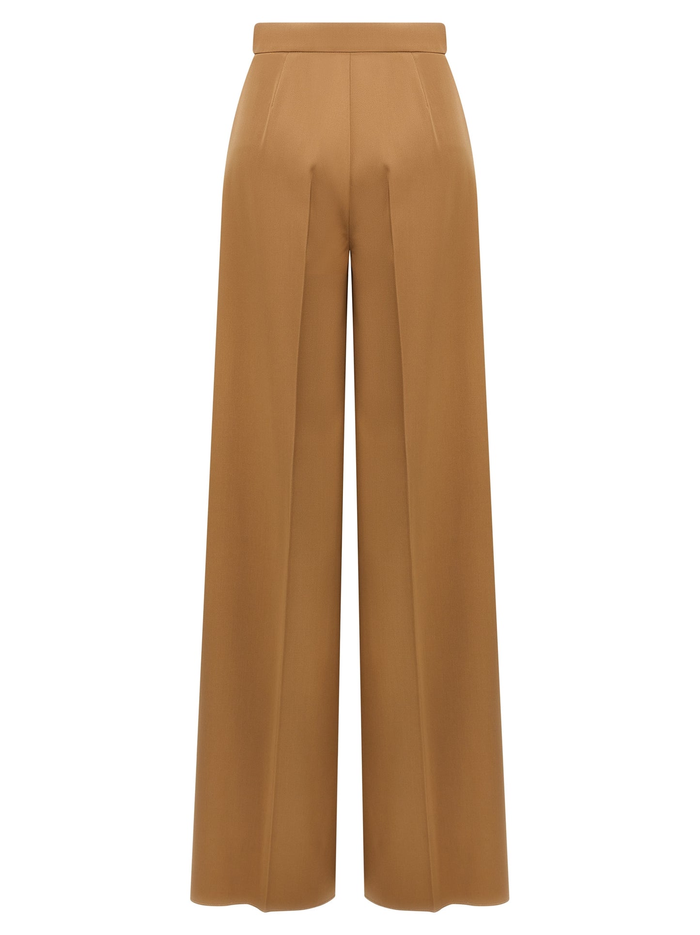 Brown Virgin Wool Casual Pants