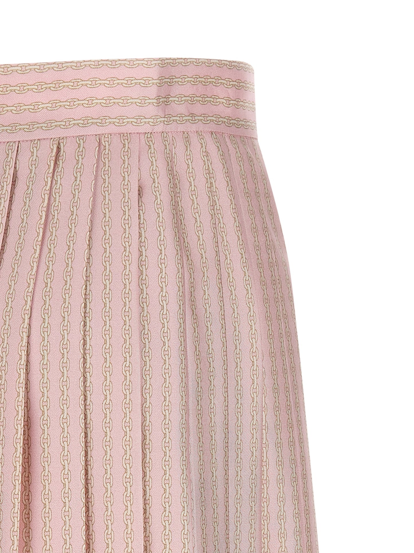 Multicolor Silk Long Skirt
