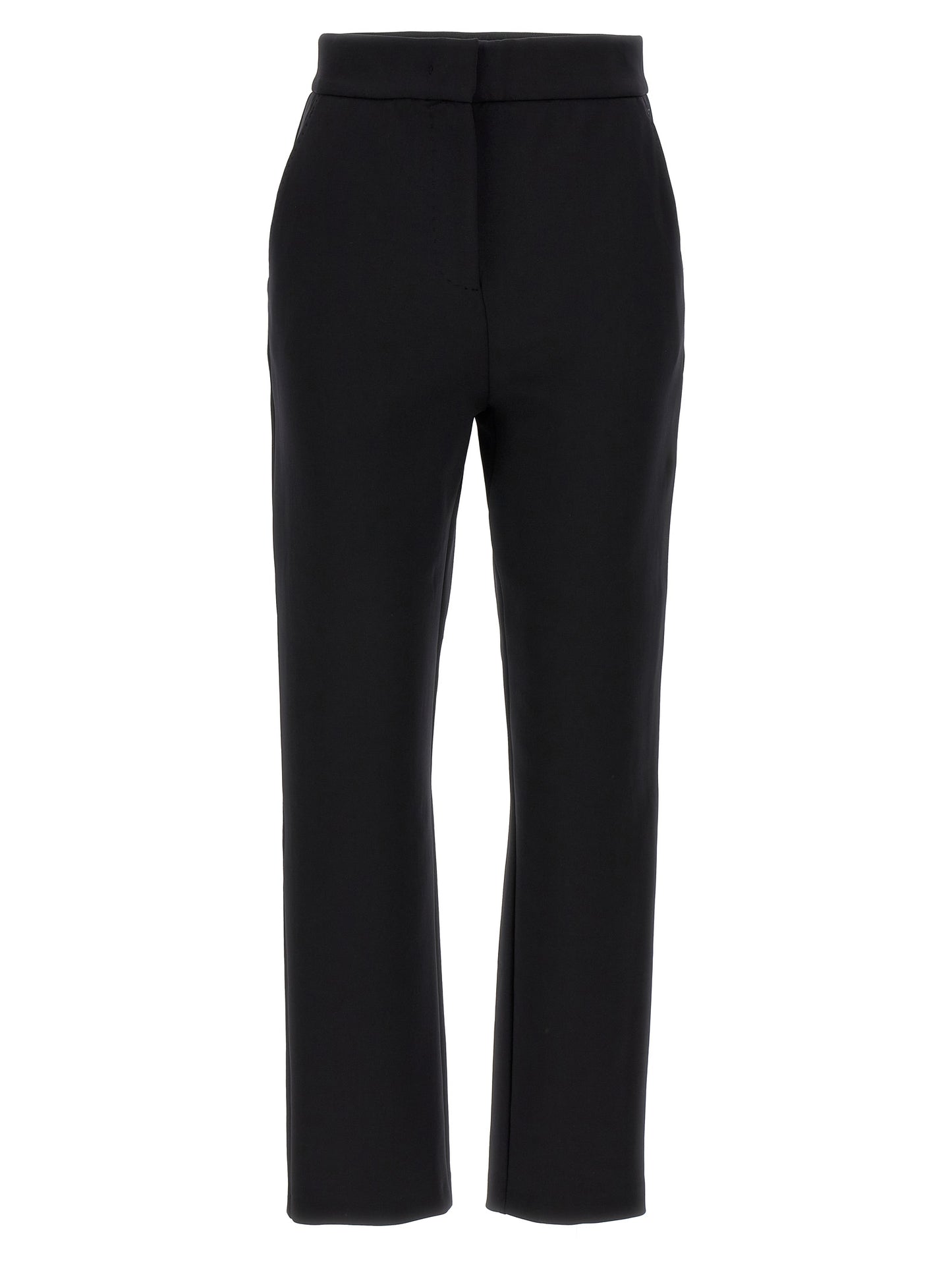 Black Polyamide Casual Pants