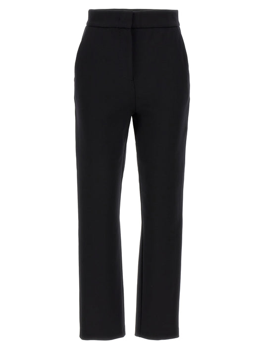 Black Polyamide Casual Pants