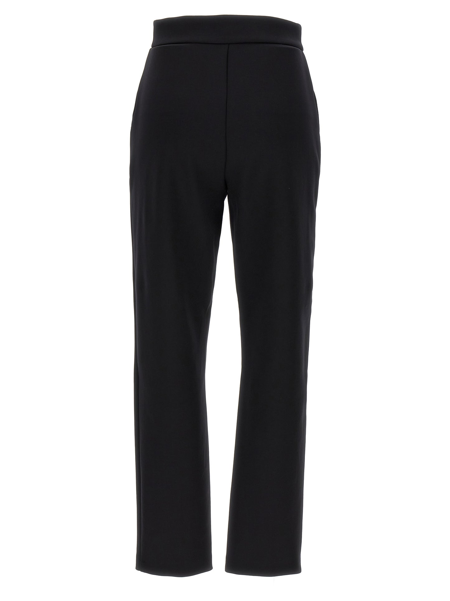 Black Polyamide Casual Pants
