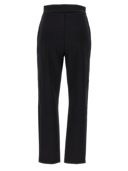 Black Polyamide Casual Pants