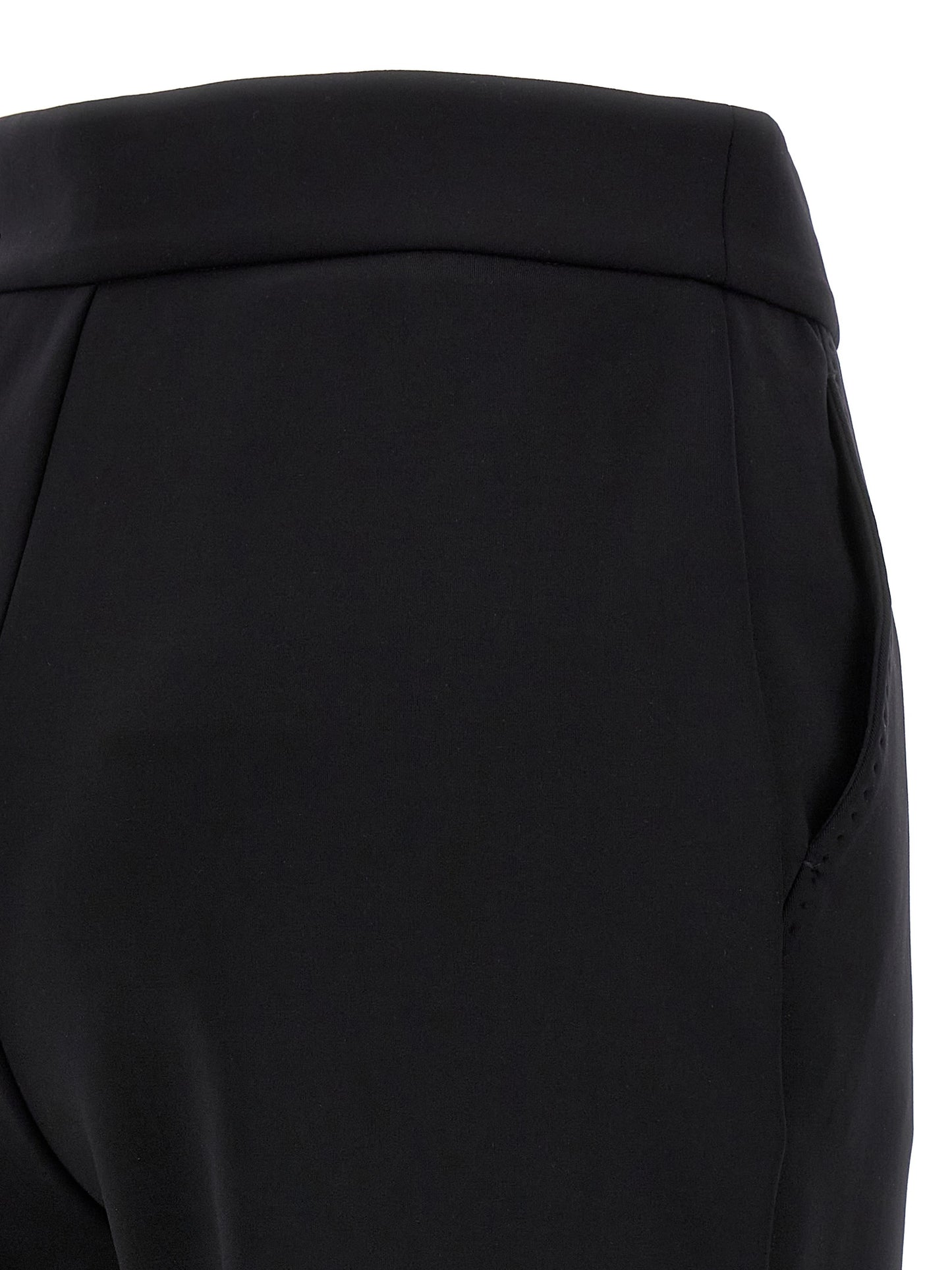 Black Polyamide Casual Pants
