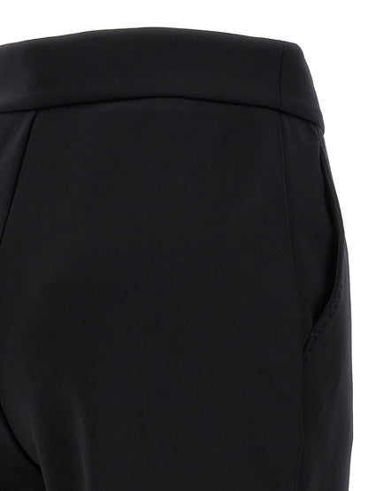 Black Polyamide Casual Pants