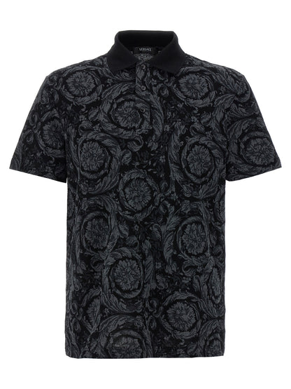 Gray Cotton Polo Shirt