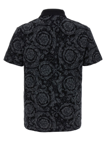 Gray Cotton Polo Shirt