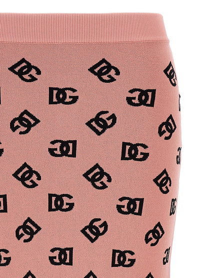 Multicolor Viscose Midi Skirt