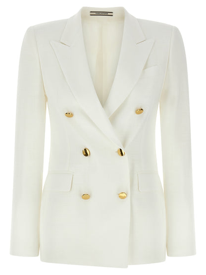 White Viscose Blazer