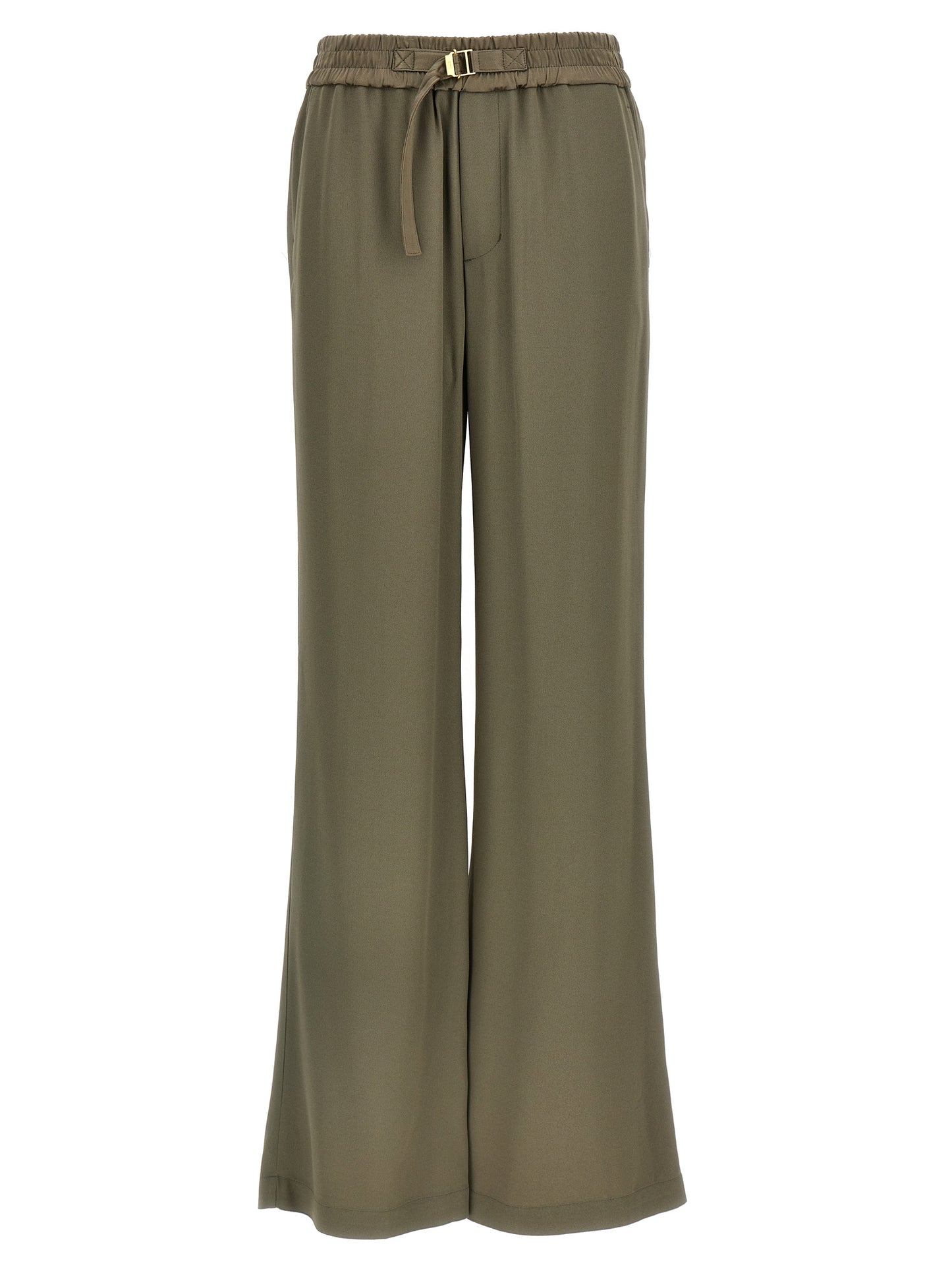 Beige Acetate Casual Pants
