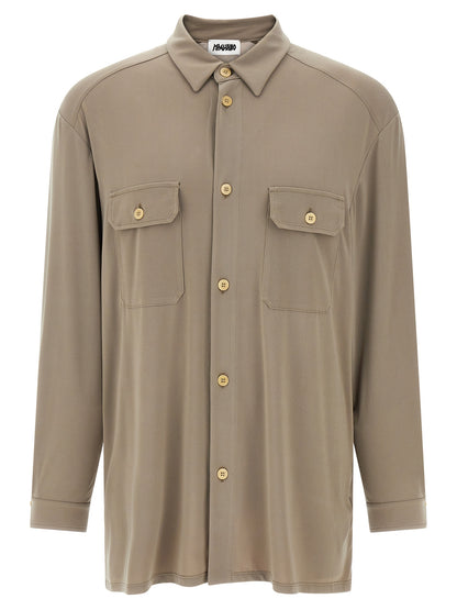 Gray Polyester Blouse