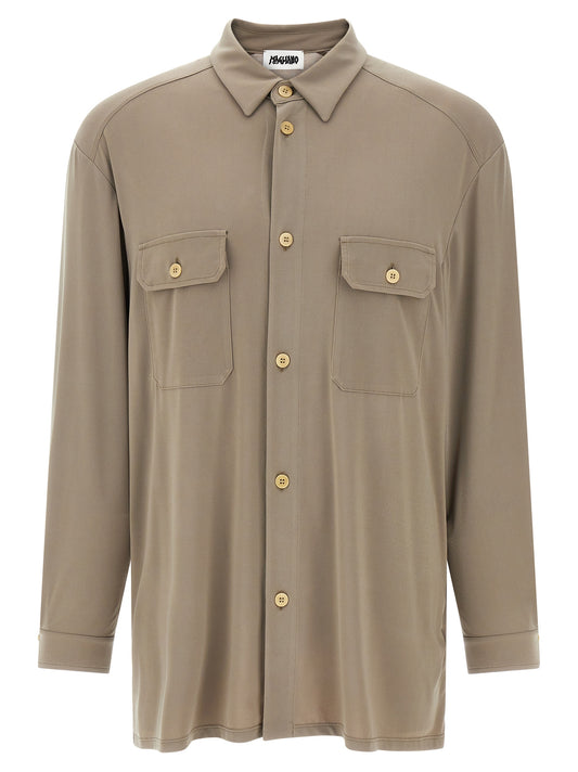 Gray Polyester Blouse