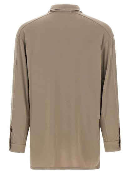 Gray Polyester Blouse