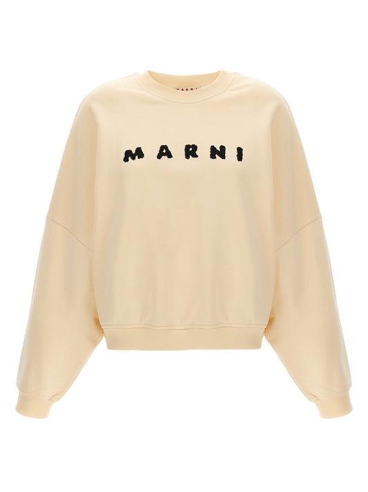 White Cotton Sweatshirt